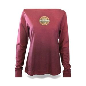 Harley-Davidson Women's Maroon Long Sleeve Tee